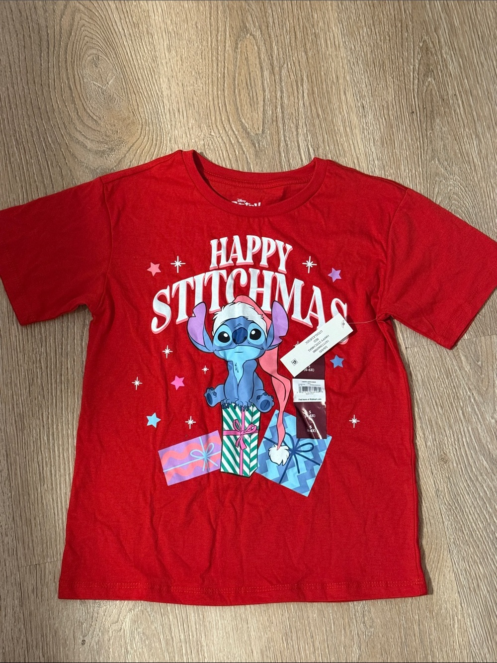 Disney Red 'Happy Stitchmas' Graphic Tee